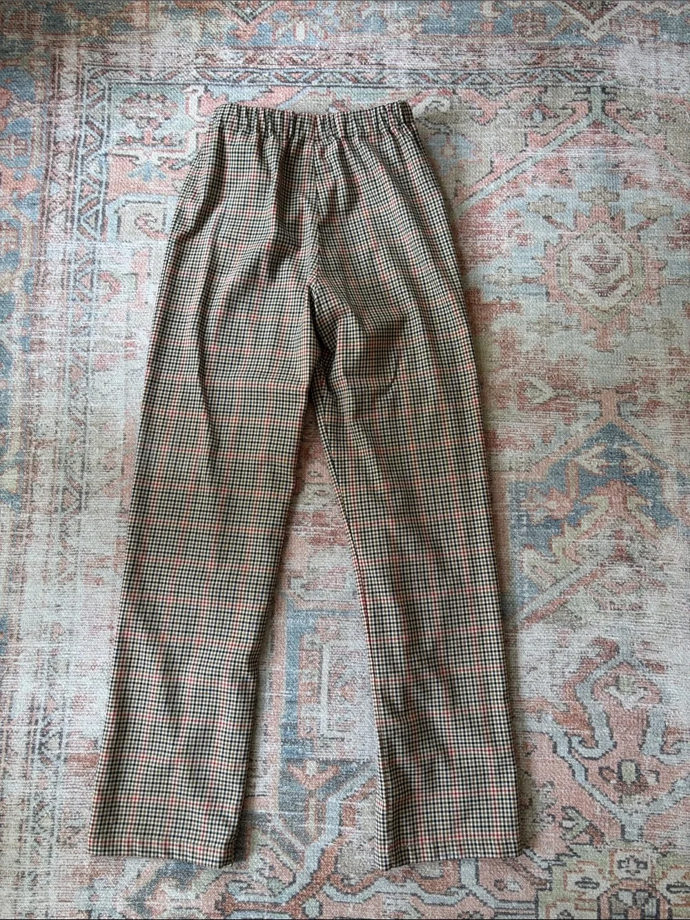 John Galt/Brandy Melville Houndstooth Pattern Straight-Leg Pants